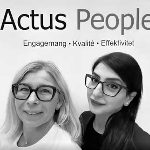 Två medarbetare på Actus People