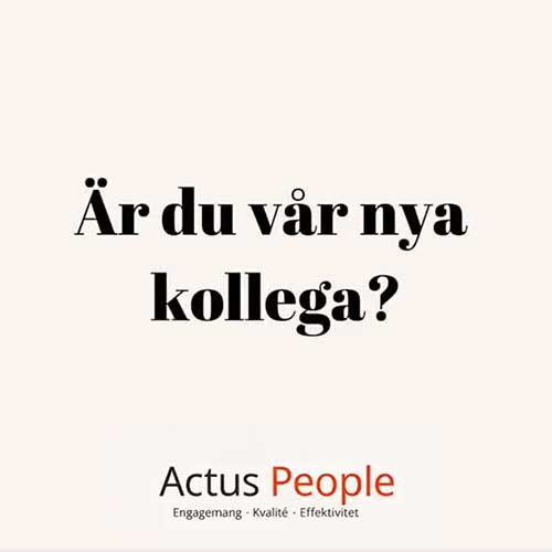 Är du vår nya kollega?