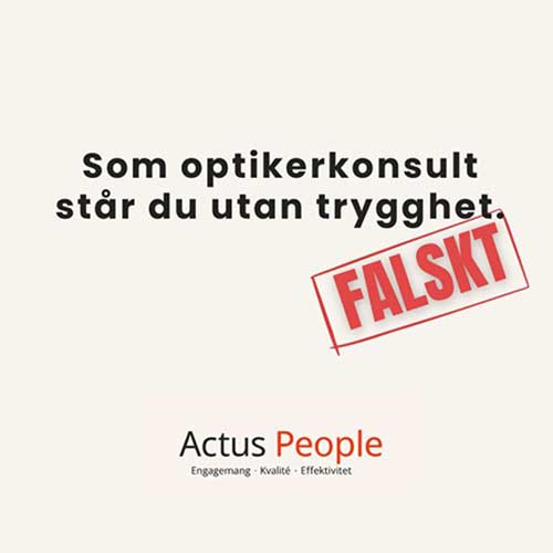 Optikerkonsult på Actus